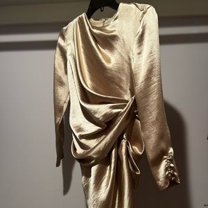 ASOS maxi high neck long sleeve dress